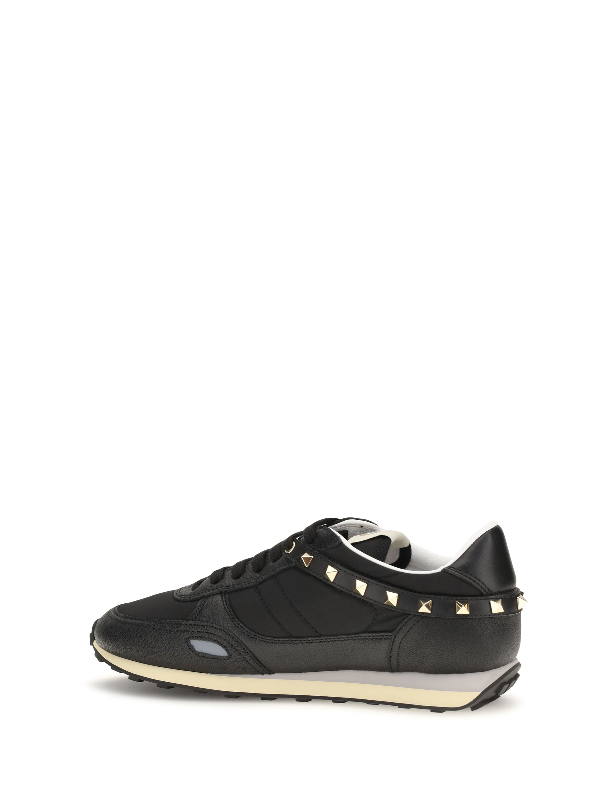 Valentino Garavani Men Stud Up Sneakers In Leather And Nylon VALENTINO GARAVANI