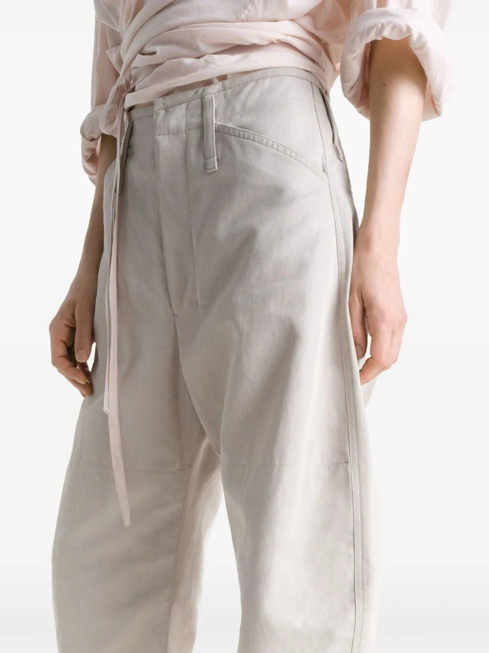 Lemaire Women Cotton And Linen Pants LEMAIRE