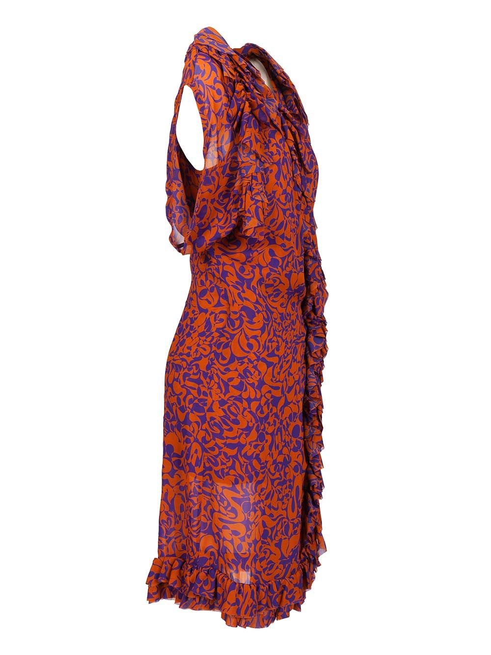 Dries Van Noten Women Printed Dress With Ruffles DRIES VAN NOTEN