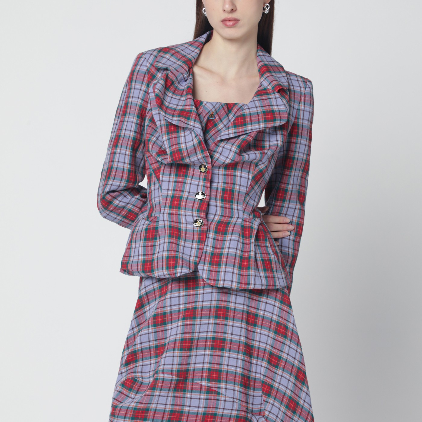 Vivienne Westwood Drunken Jacket With Tartan Pattern Women VIVIENNE WESTWOOD