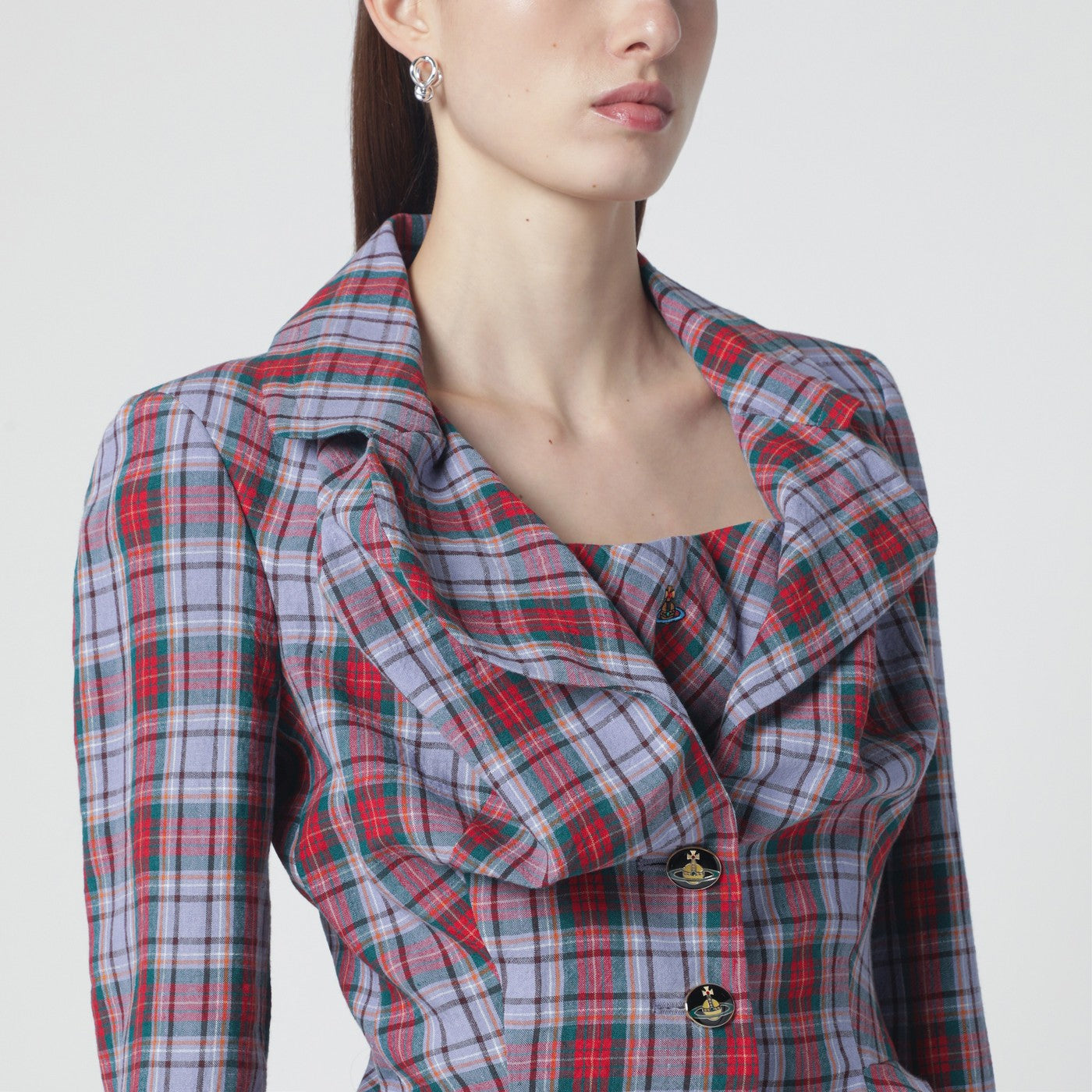 Vivienne Westwood Drunken Jacket With Tartan Pattern Women VIVIENNE WESTWOOD