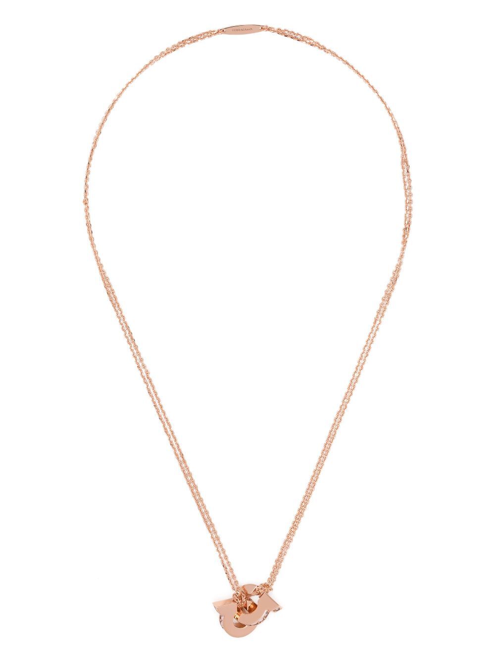 Ferragamo Women Double Gancini Pendant Necklace FERRAGAMO