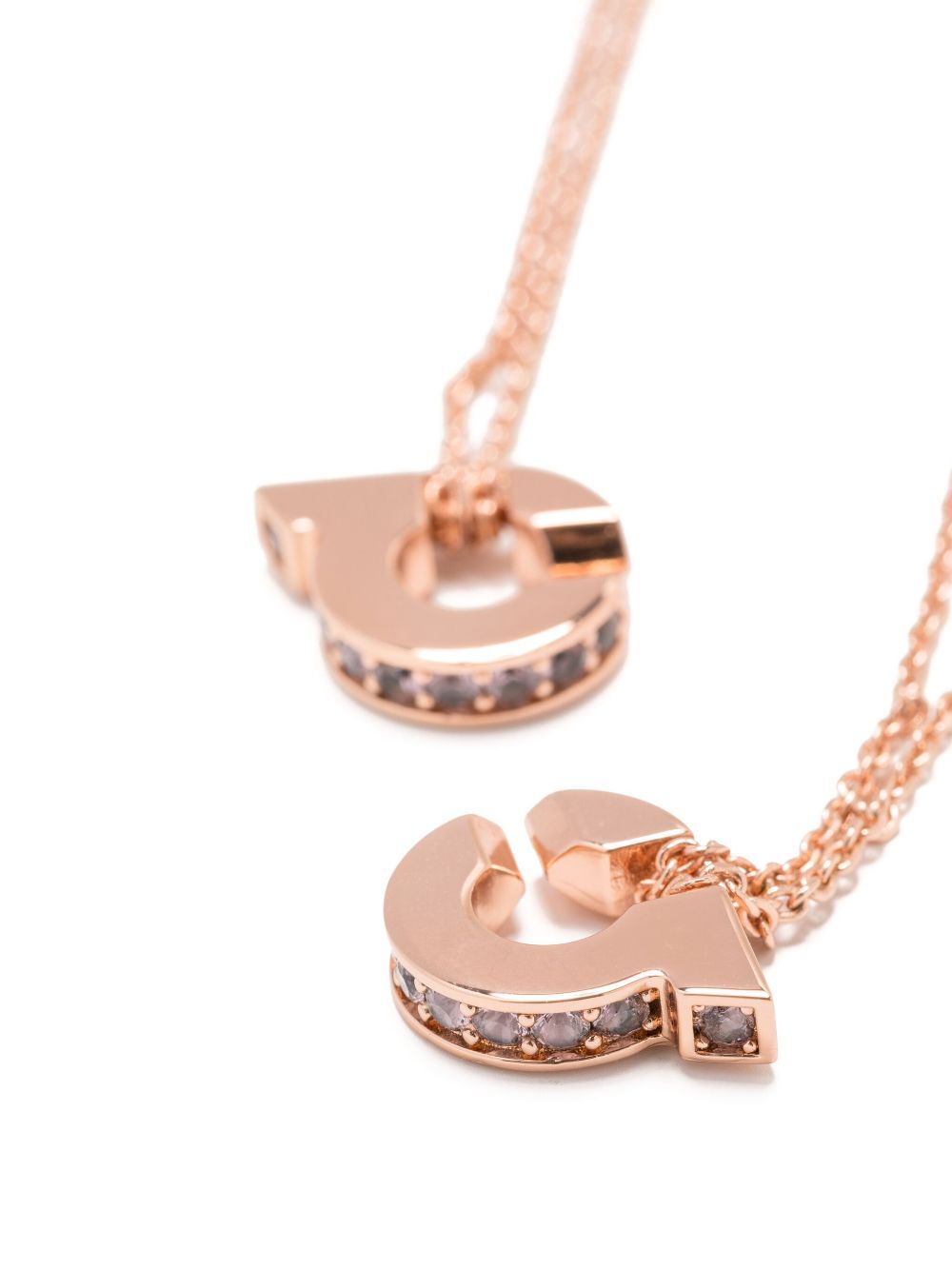 Ferragamo Women Double Gancini Pendant Necklace FERRAGAMO
