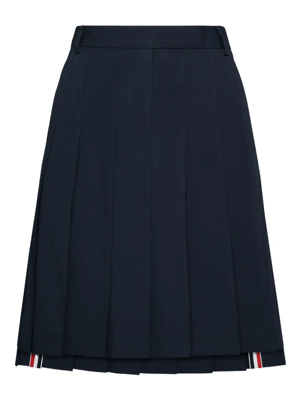Thom Browne Women Pleated Wool Midi Skirt THOM BROWNE