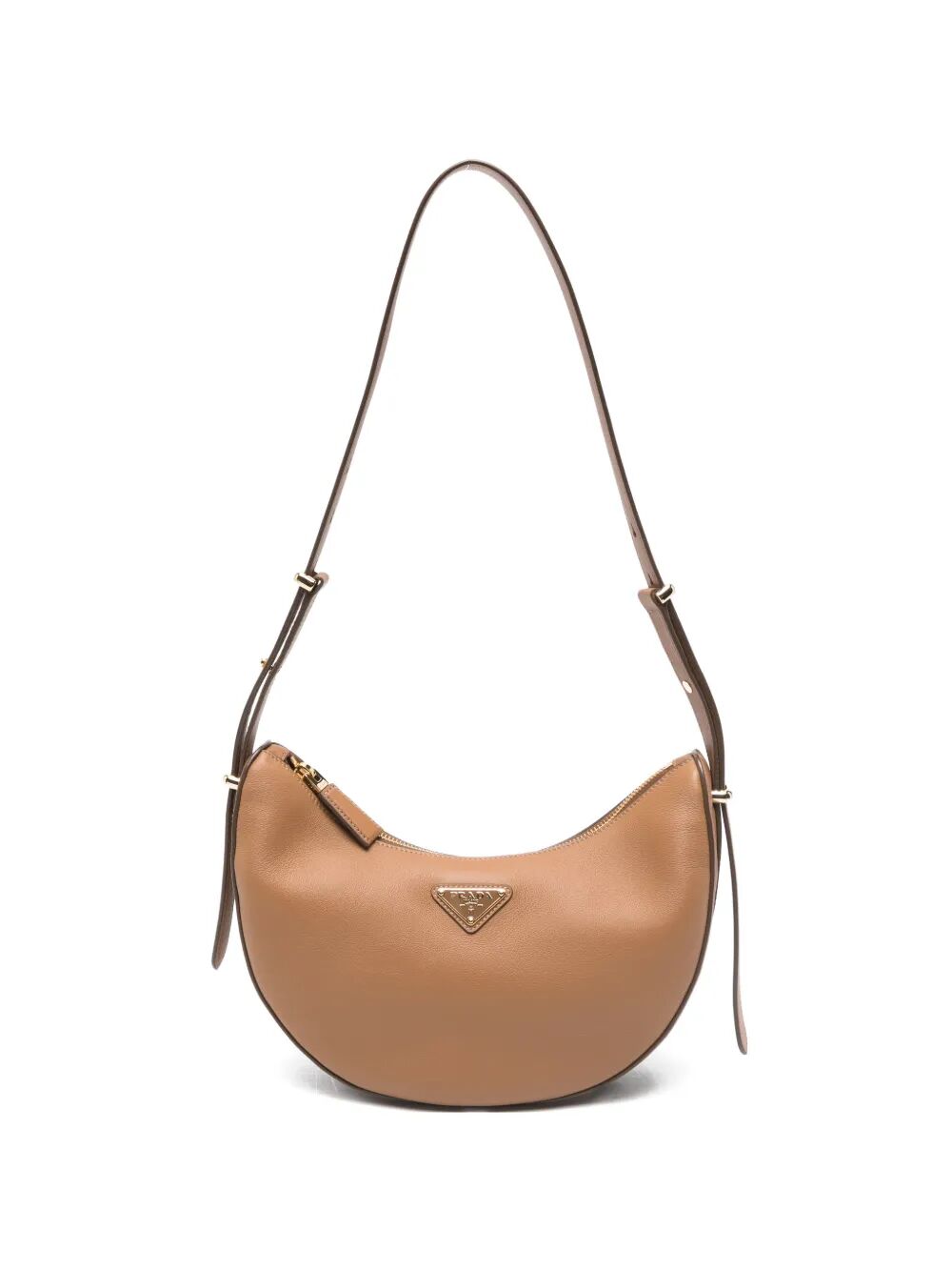 Prada Women Arqué Leather Shoulder Bag