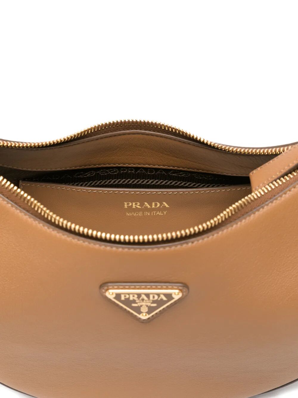 Prada Women Arqué Leather Shoulder Bag PRADA