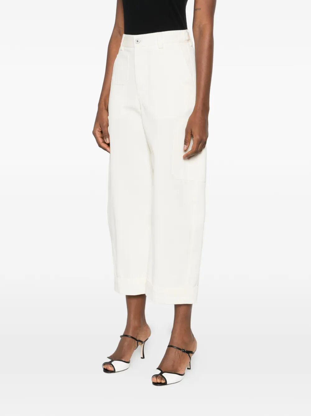 Givenchy Women Cotton And Wool Cocoon Cropped Cargo Pants GIVENCHY