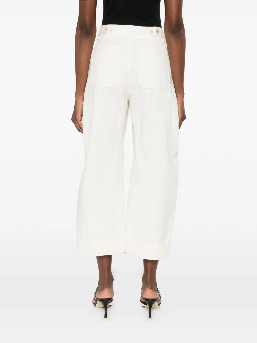 Givenchy Women Cotton And Wool Cocoon Cropped Cargo Pants GIVENCHY