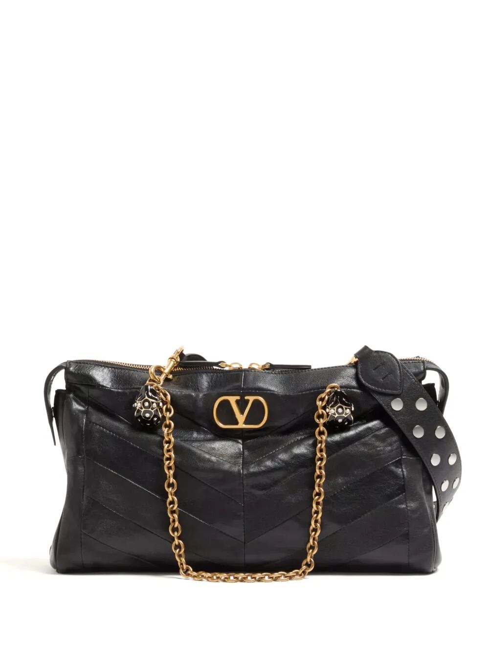 Valentino Garavani Women Valentino Garavani Panthea Shoulder Bag In Nappa Leather With Chevron Pattern VALENTINO GARAVANI