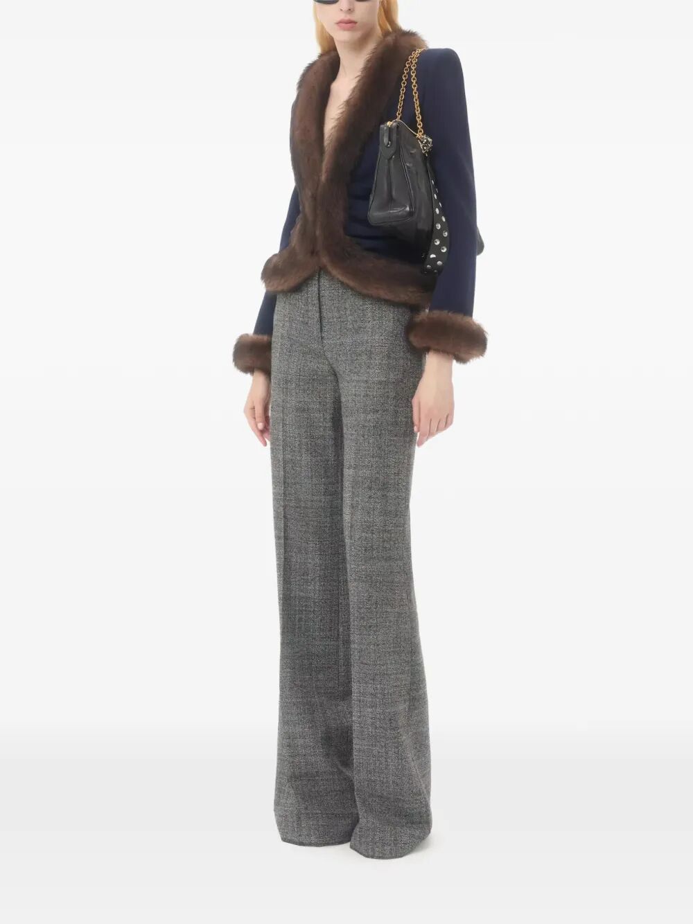 Valentino Garavani Women Valentino Garavani Panthea Shoulder Bag In Nappa Leather With Chevron Pattern VALENTINO GARAVANI