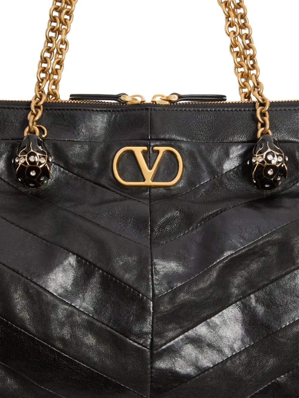 Valentino Garavani Women Valentino Garavani Panthea Shoulder Bag In Nappa Leather With Chevron Pattern VALENTINO GARAVANI