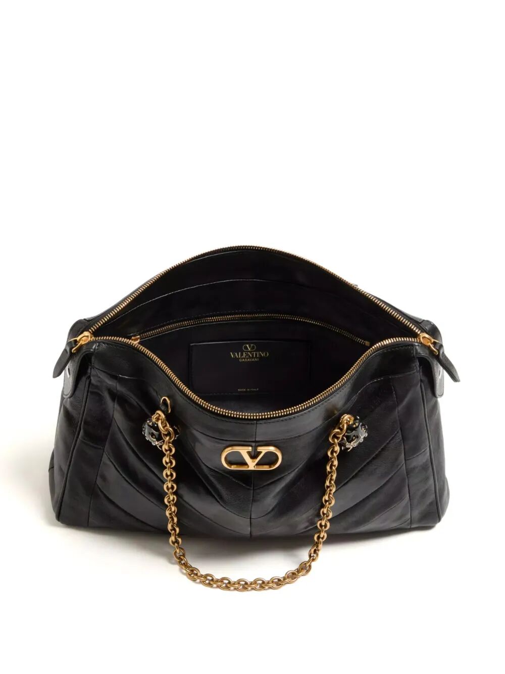 Valentino Garavani Women Valentino Garavani Panthea Shoulder Bag In Nappa Leather With Chevron Pattern VALENTINO GARAVANI