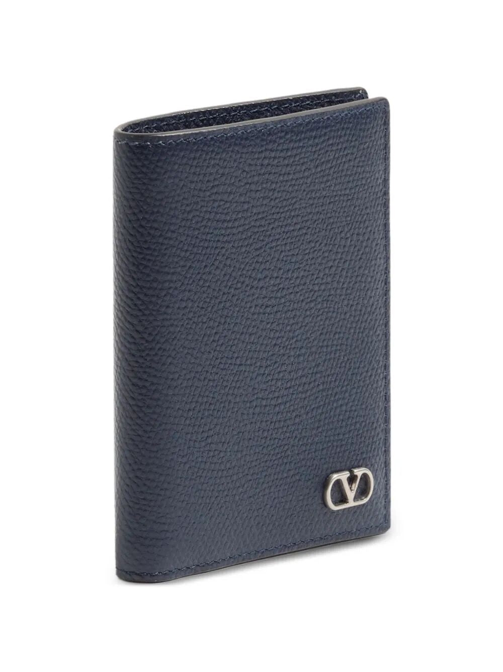 Valentino Garavani Men Valentino Garavani Vlogo Signature Cardholder In Grainy Calfskin VALENTINO GARAVANI