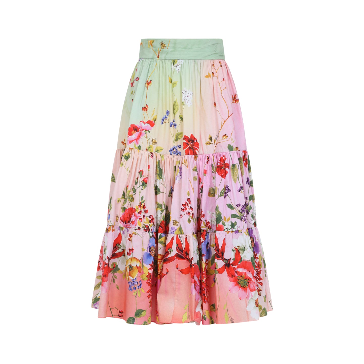 Roberto Cavalli Miami Flowers Midi Skirt Women ROBERTO CAVALLI