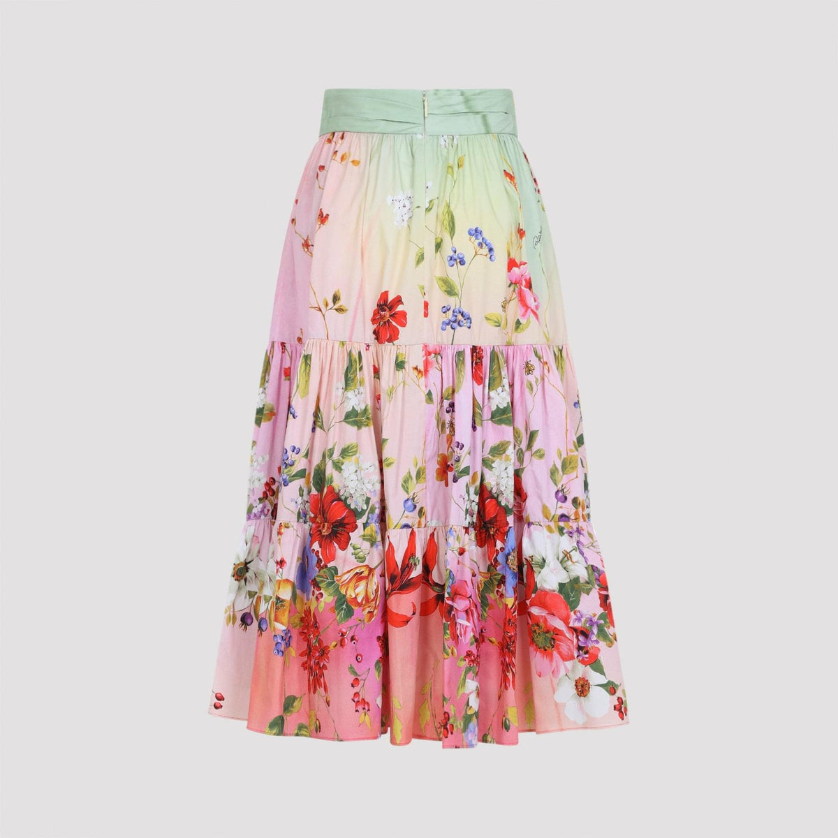 Roberto Cavalli Miami Flowers Midi Skirt Women ROBERTO CAVALLI