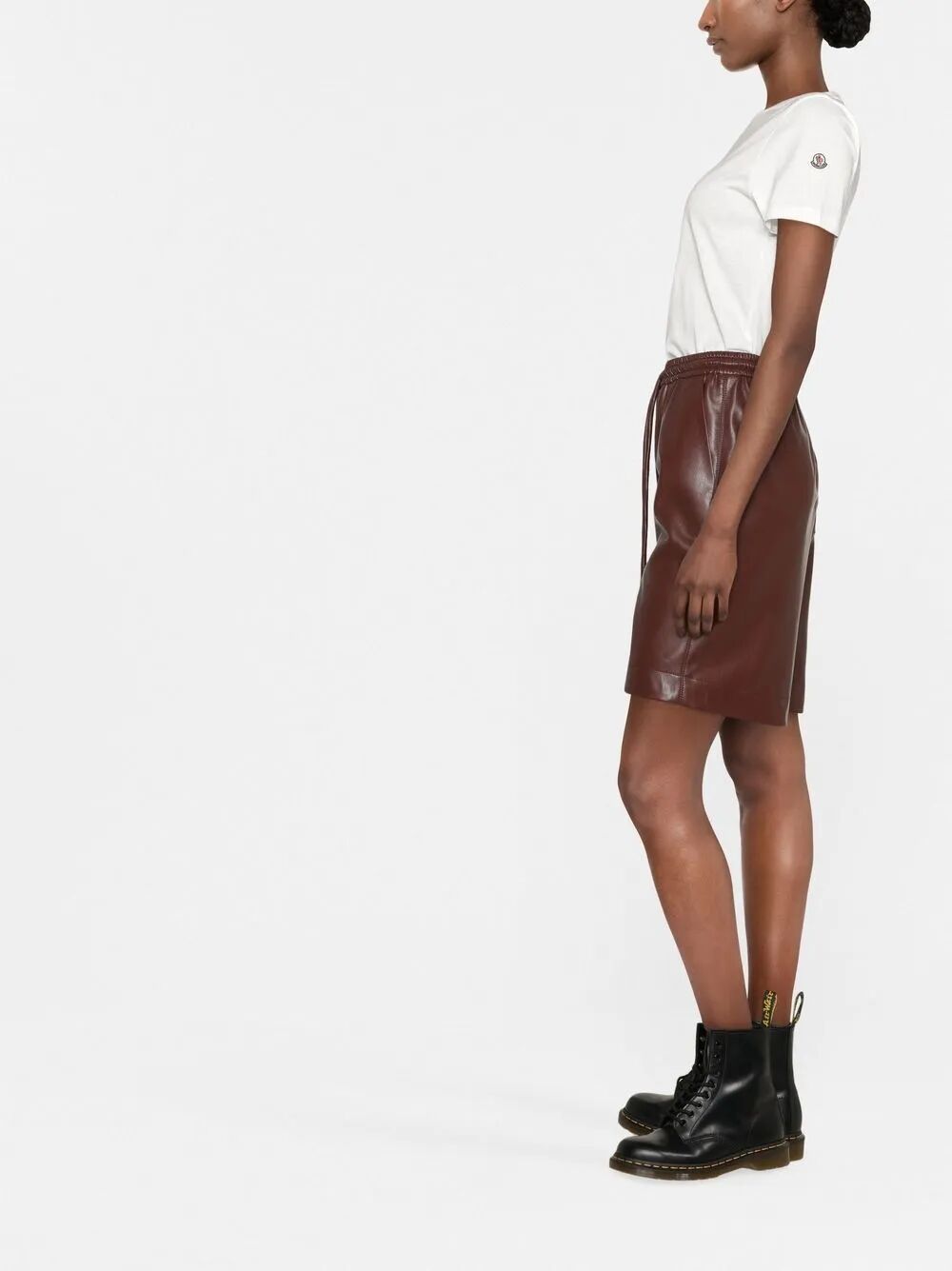 Moncler Women Logo Patch Cotton Jersey T-Shirt MONCLER