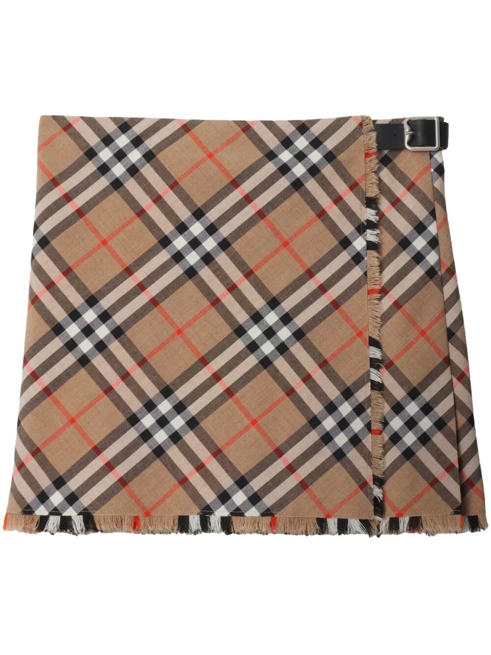Burberry Women Check Wool Blend Mini Skirt BURBERRY