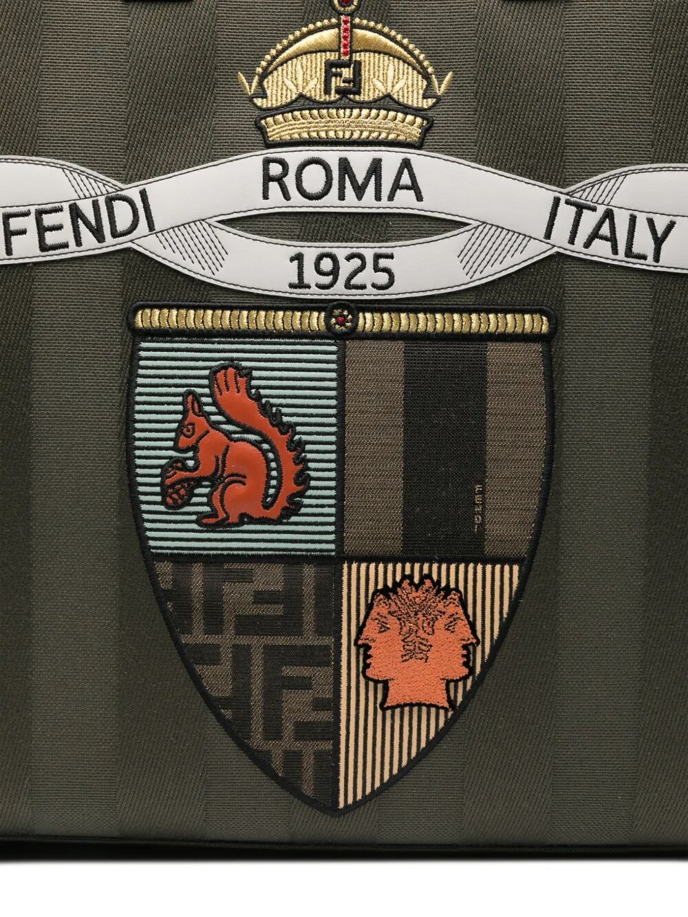 Fendi Men Fendi Club Pequin Canvas Shopper Bag FENDI