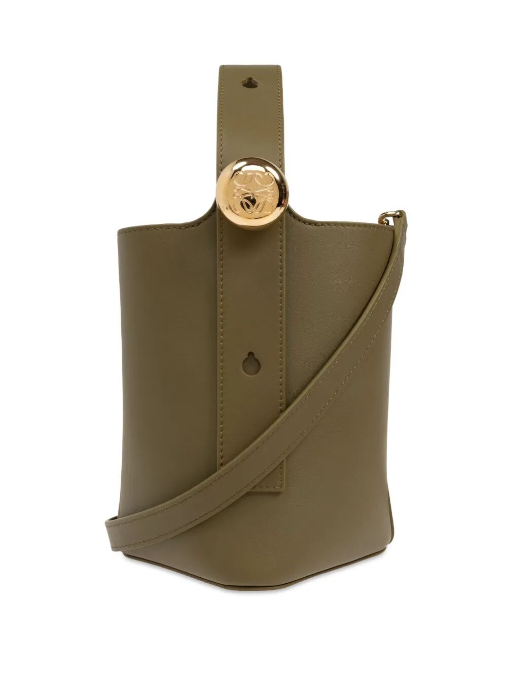 Loewe Women Smooth Leather Mini Pebble Bucket Bag LOEWE