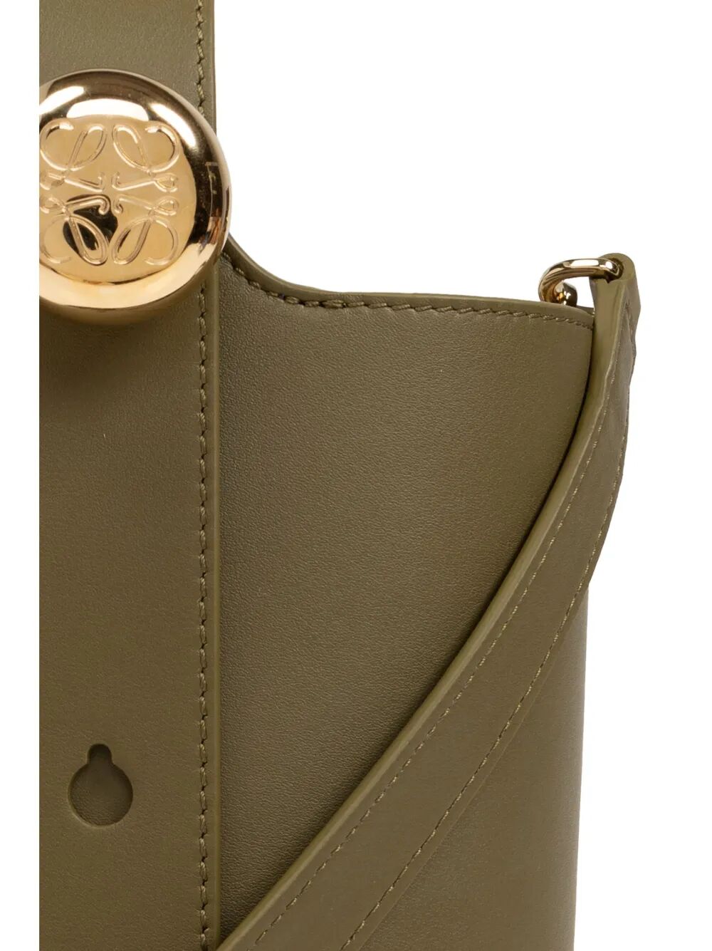 Loewe Women Smooth Leather Mini Pebble Bucket Bag LOEWE