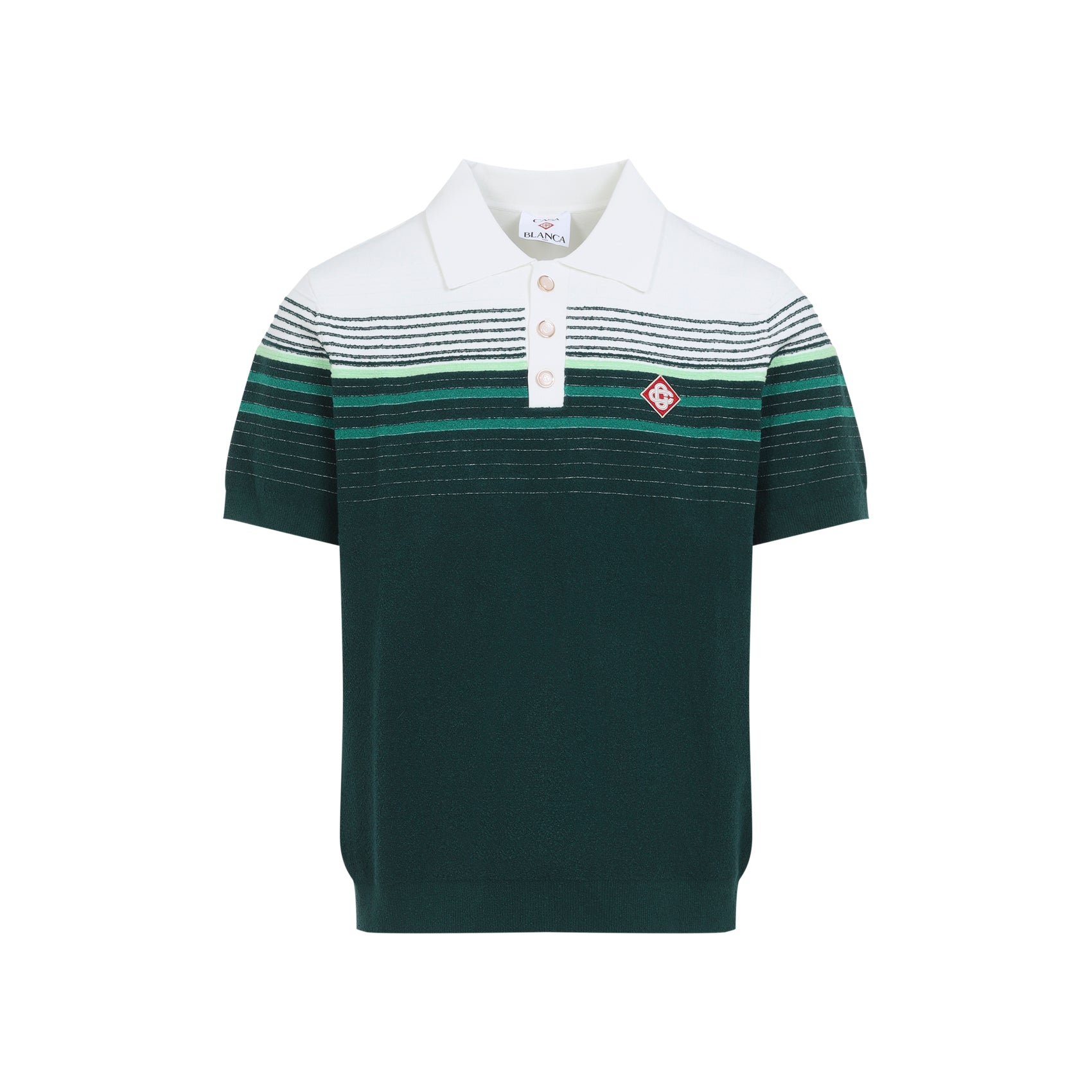 Casablanca Boucle Stripe Knitted Polo Men CASABLANCA