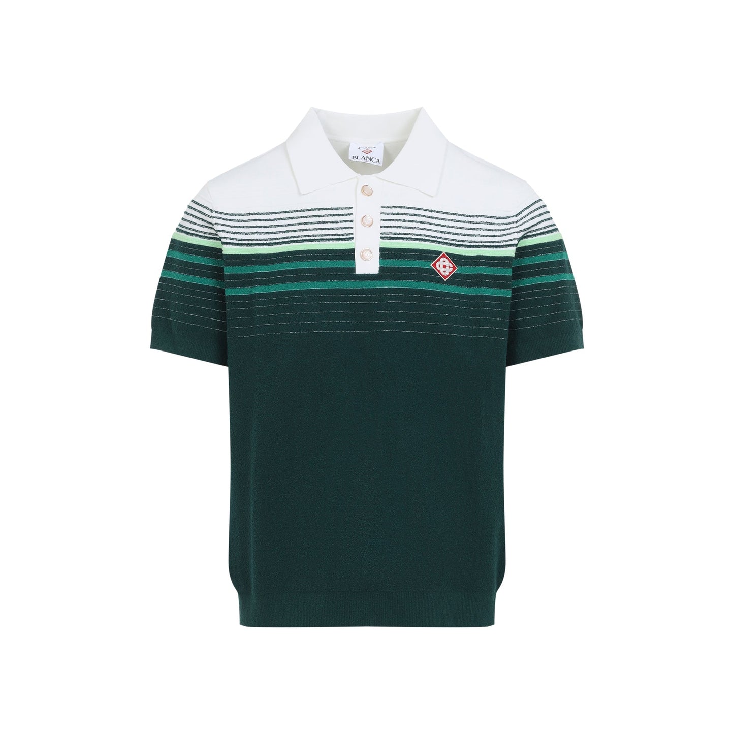 Casablanca Boucle Stripe Knitted Polo Men CASABLANCA