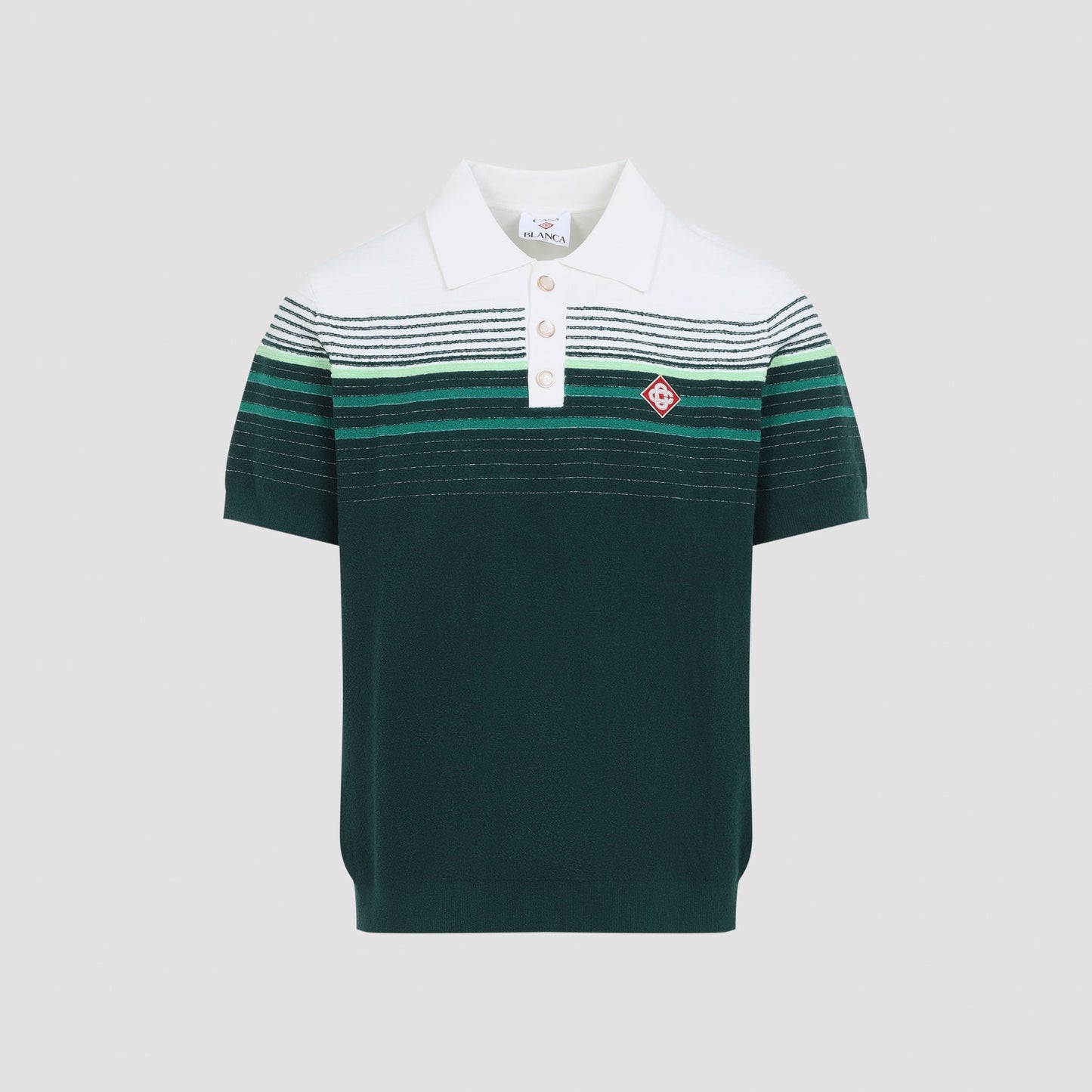 Casablanca Boucle Stripe Knitted Polo Men CASABLANCA