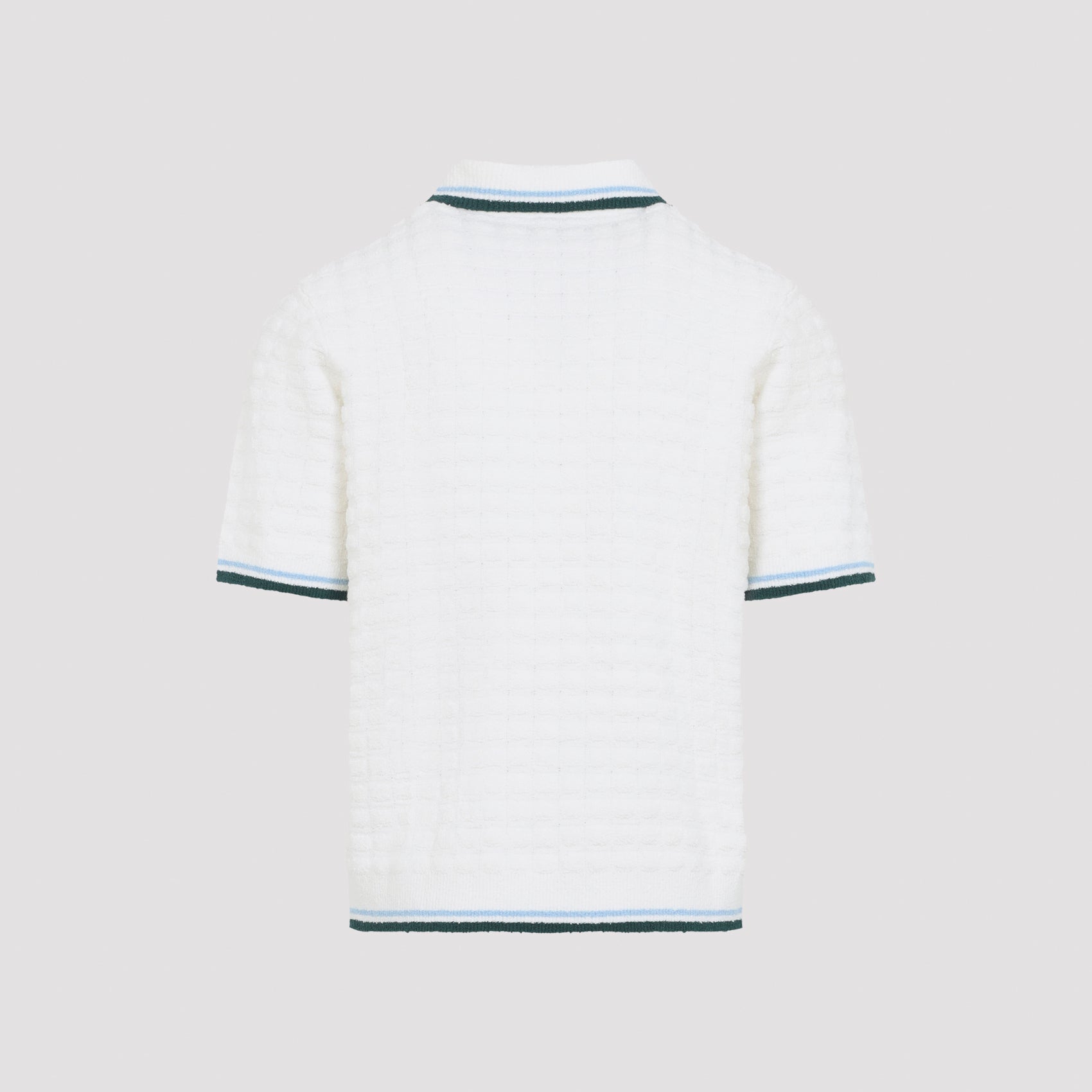 Casablanca Boucle Short-Sleeve Knitted Polo Men CASABLANCA