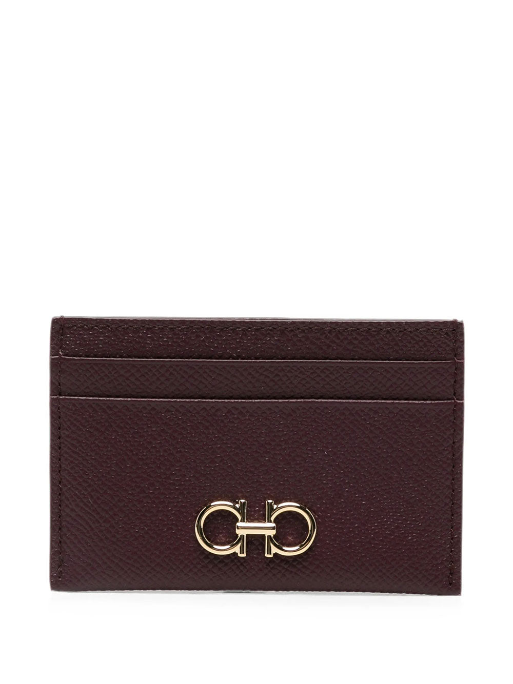 Ferragamo Women Gancini Grained Leather Card Holder FERRAGAMO