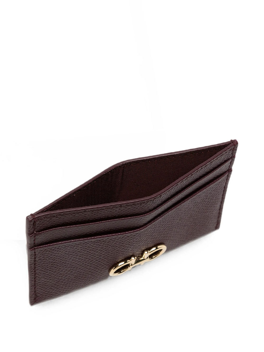 Ferragamo Women Gancini Grained Leather Card Holder FERRAGAMO