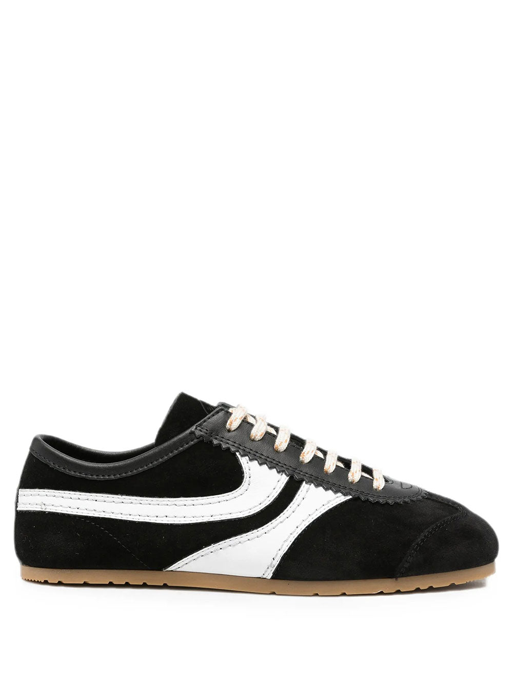 Dries Van Noten Women Suede Sneakers With Leather Inserts DRIES VAN NOTEN