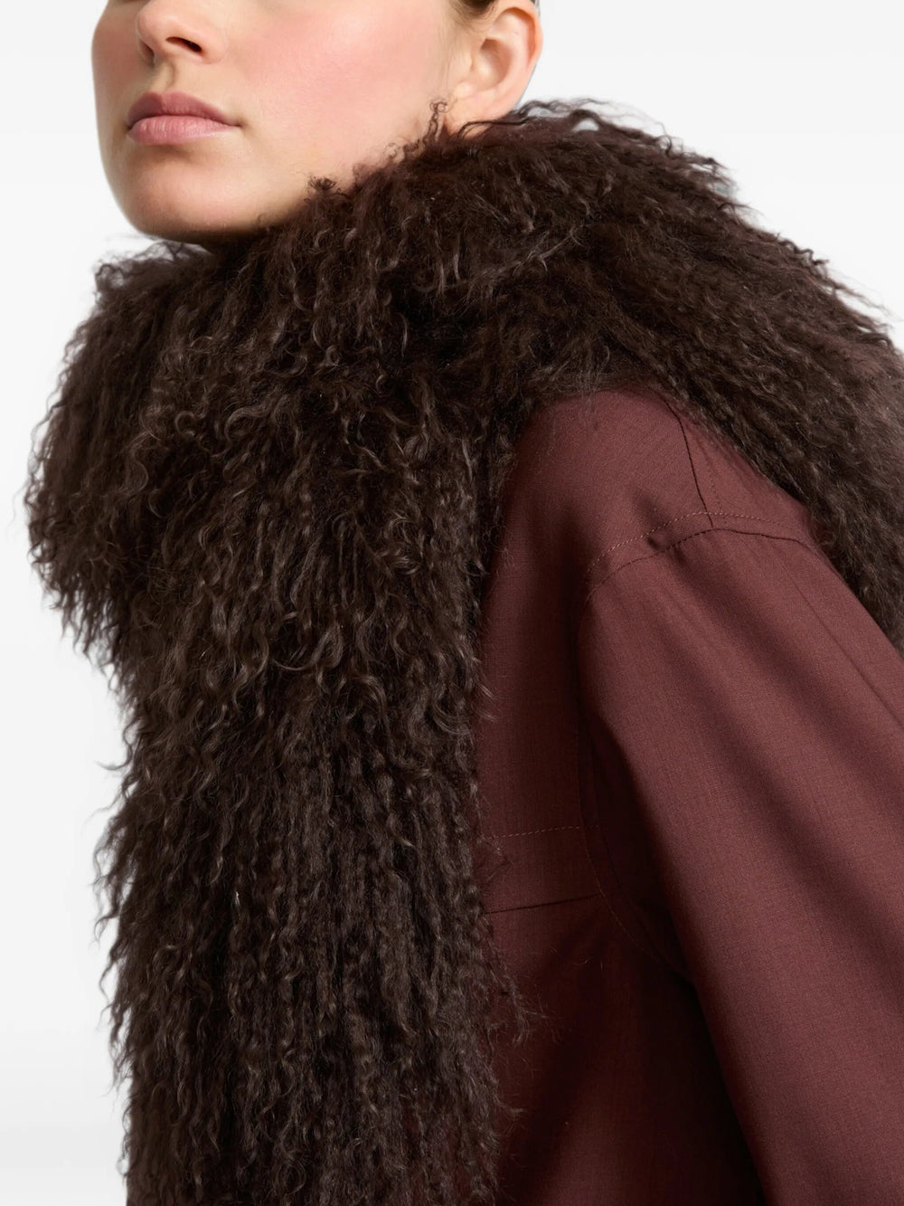 Yves Salomon Women Scarf Long Hair Lamb YVES SALOMON