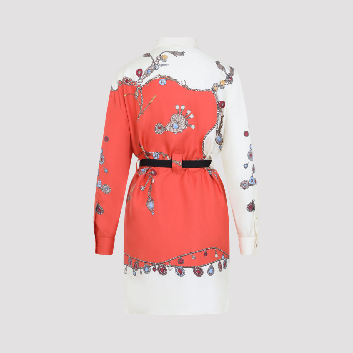 Versace Twill Silk Stolen Jewels Dress Women VERSACE