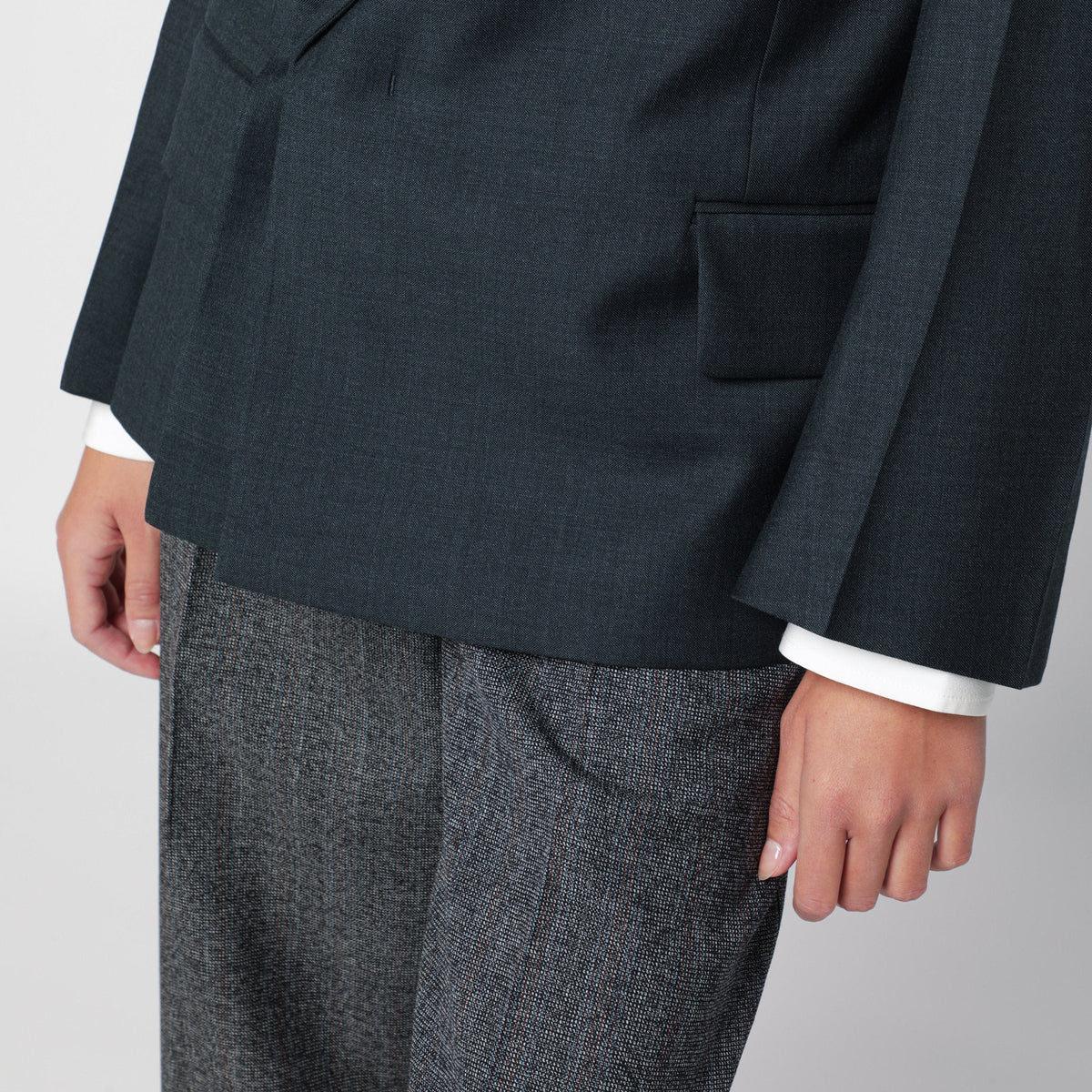 Victoria Beckham Green Olie Jacket In Virgin Wool Women VICTORIA BECKHAM