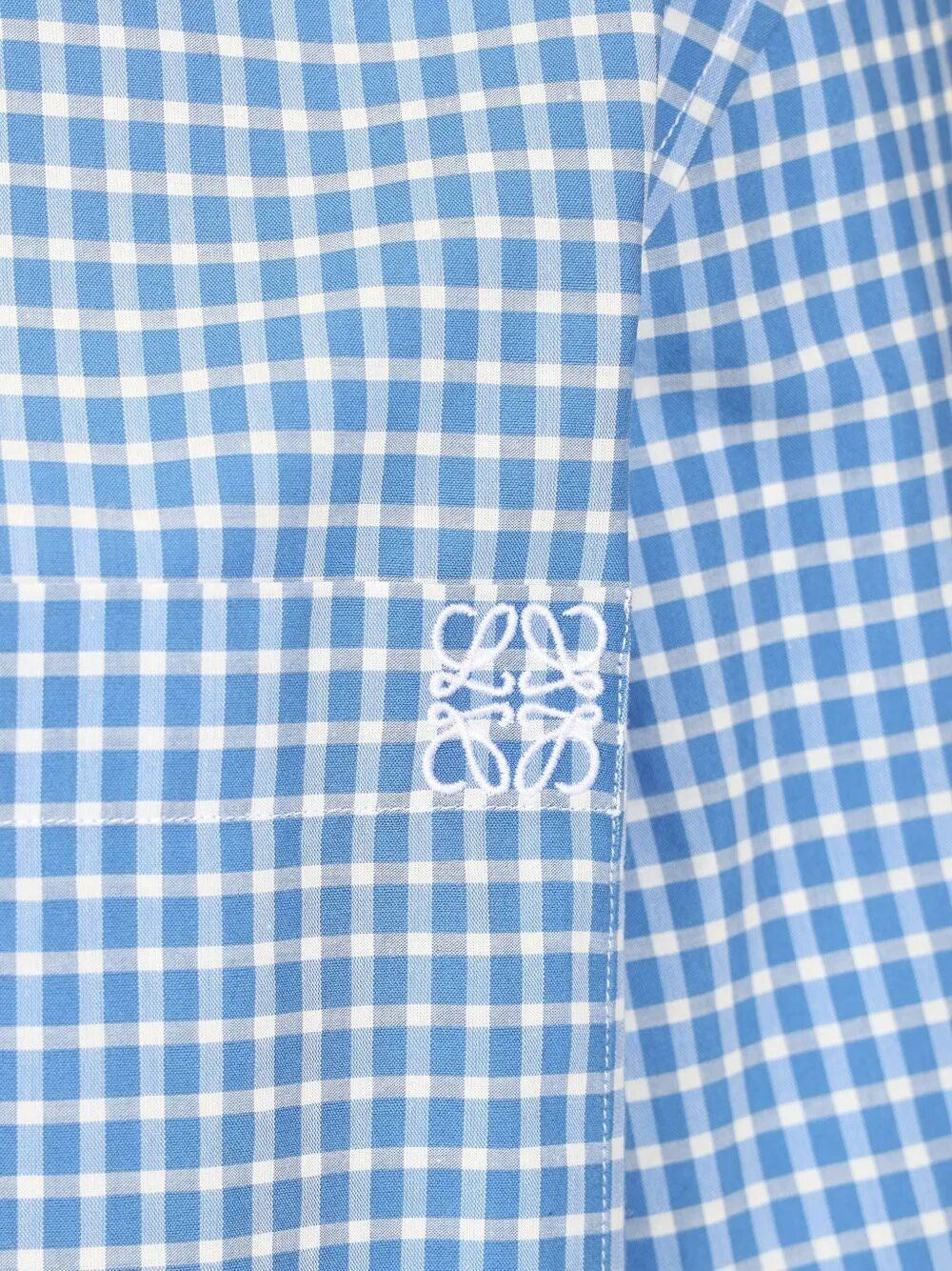Loewe Paula's Ibiza Men Lightweight Textured Checked Cotton Shirt. LOEWE