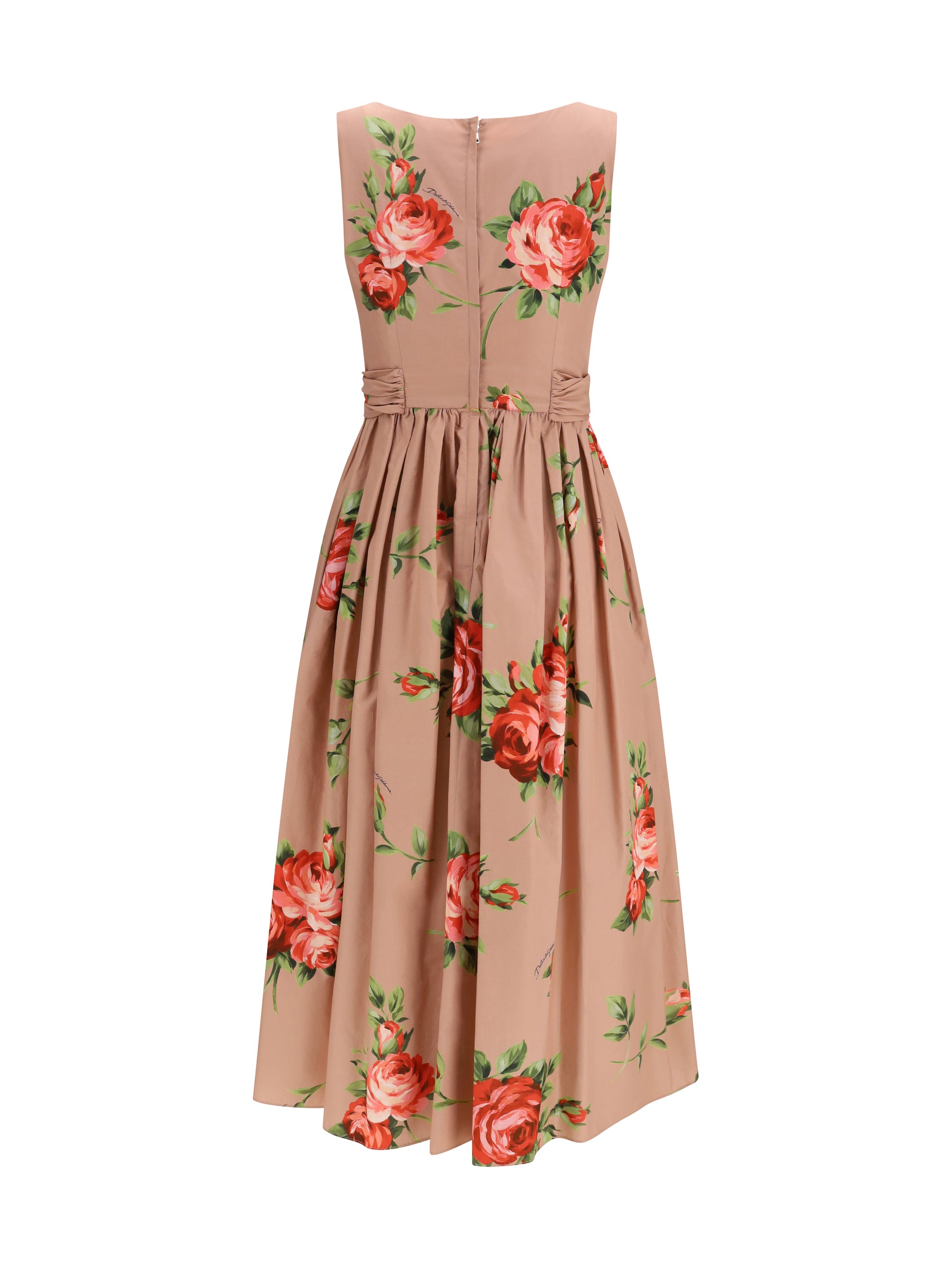 Dolce & Gabbana Women Cotton Dress With Rose Bouquet Print DOLCE & GABBANA