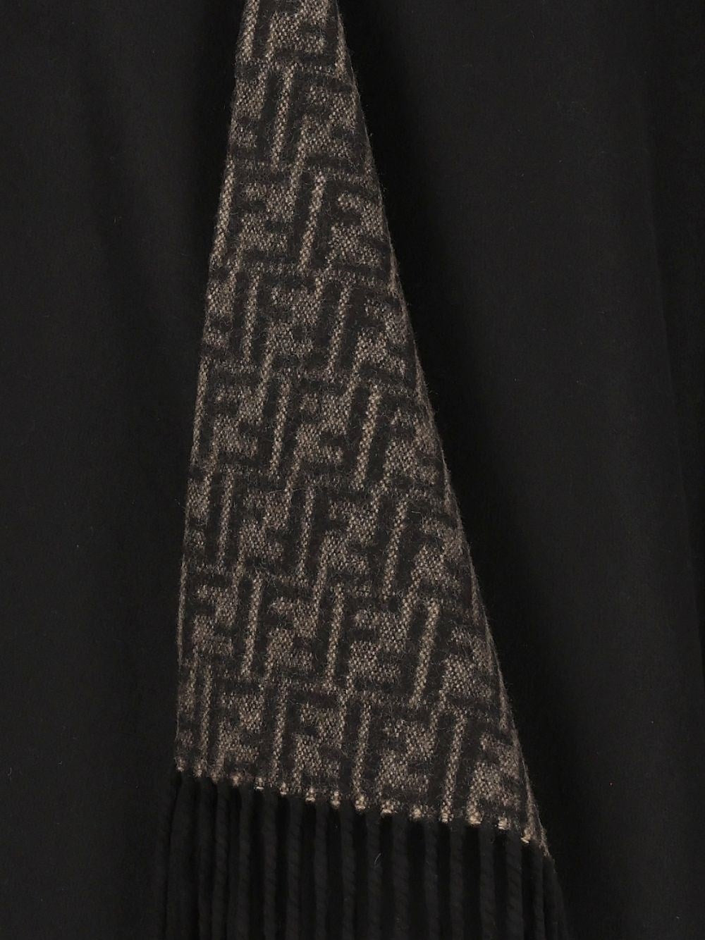 Fendi Women Ff Zucca Wool And Cashmere Poncho.