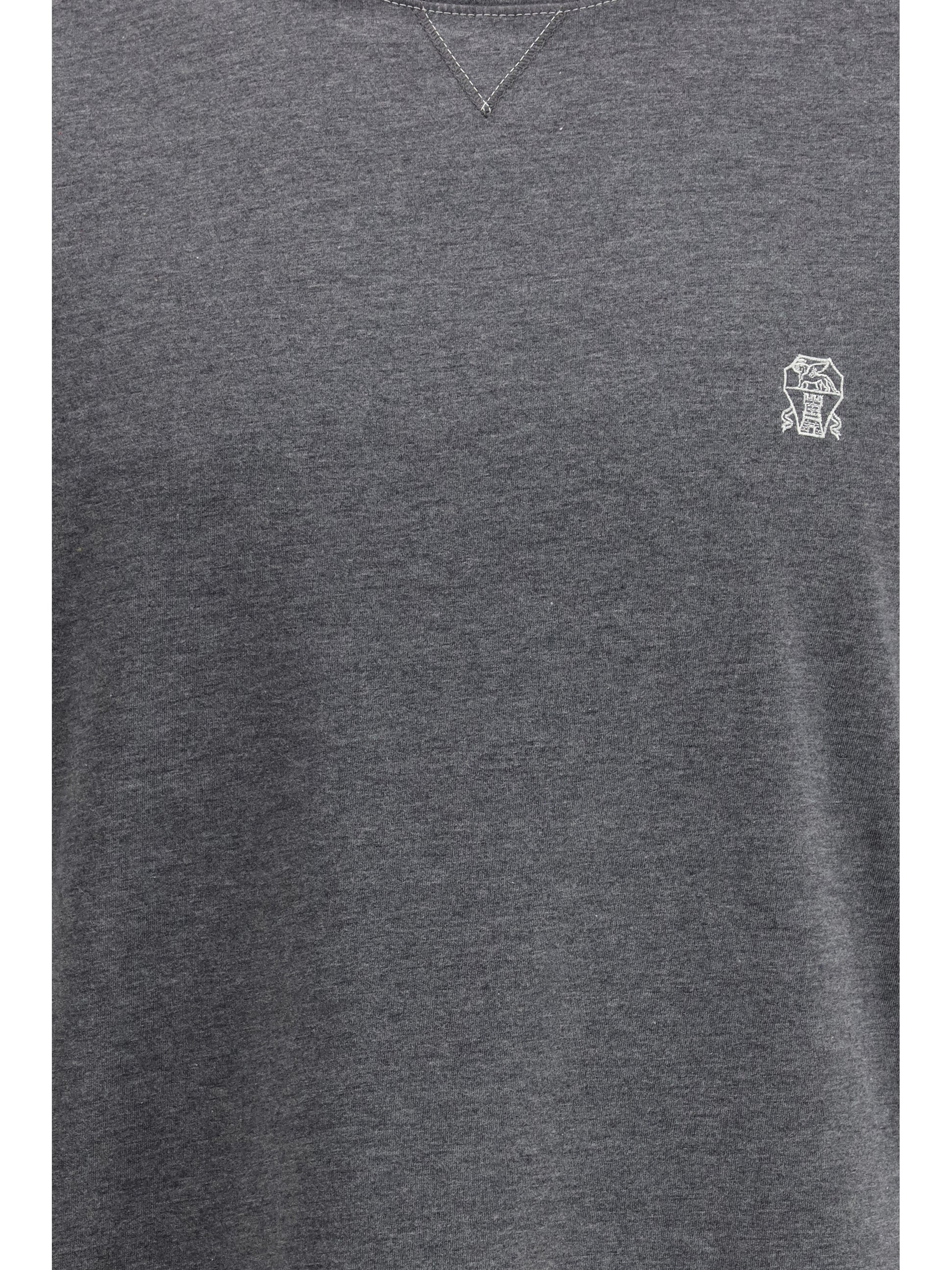 Brunello Cucinelli Men T-Shirt In Cotton With A Logo BRUNELLO CUCINELLI