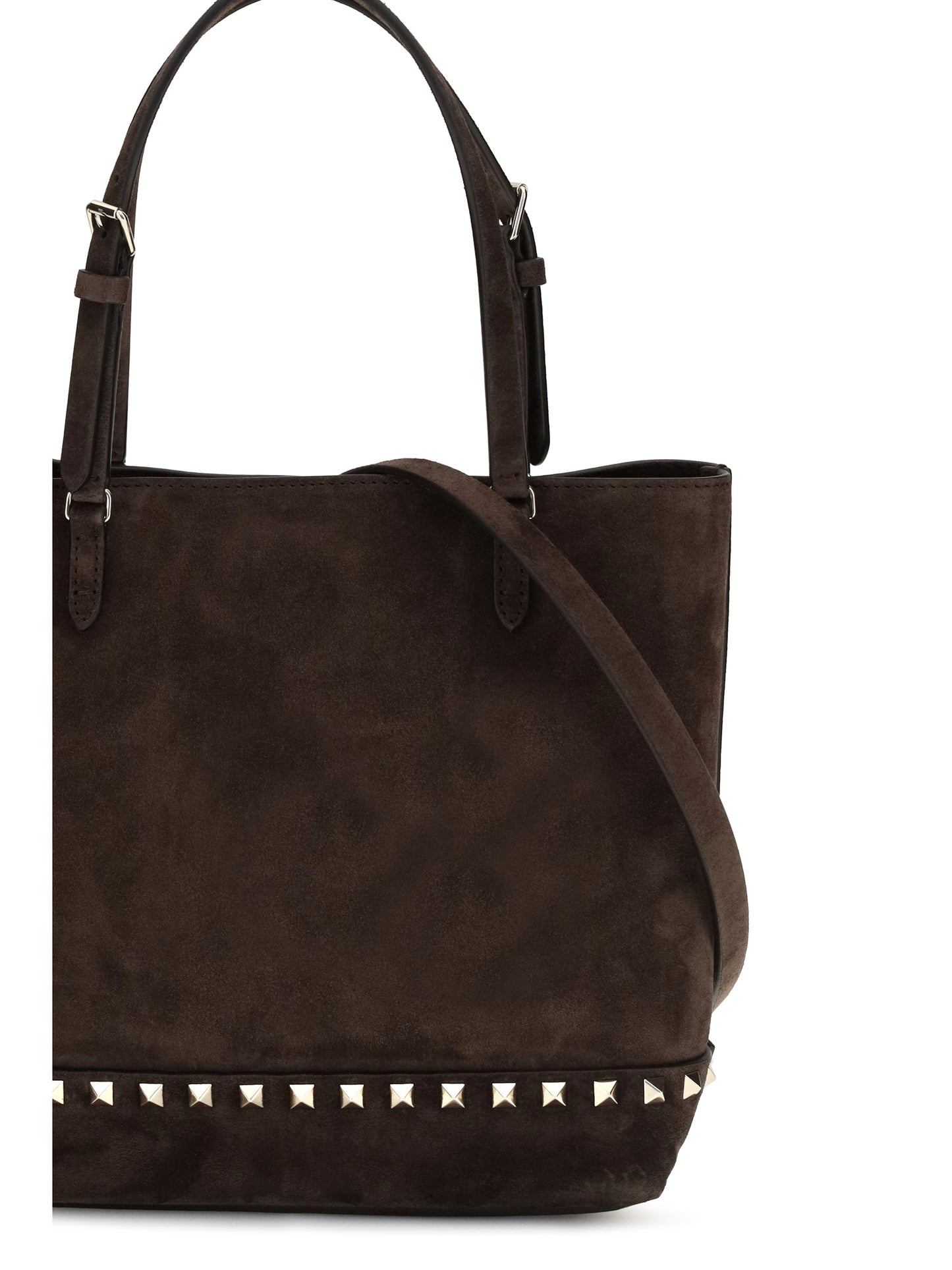 Valentino Garavani Women Small Rockstud Suede Tote Bag VALENTINO GARAVANI
