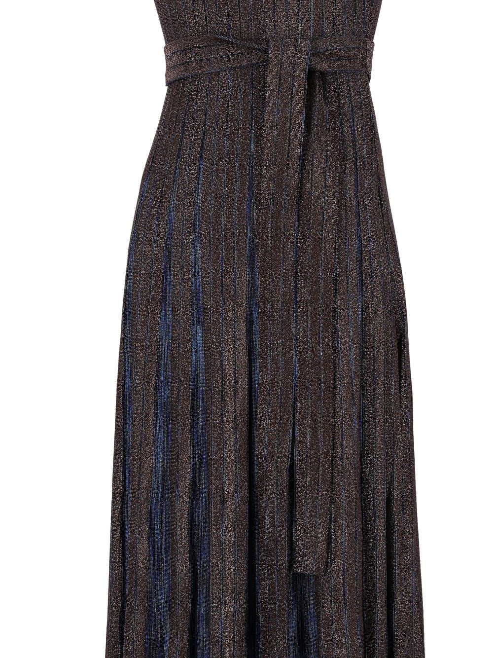 Missoni Women Long Lamé Viscose Dress With A Belt MISSONI