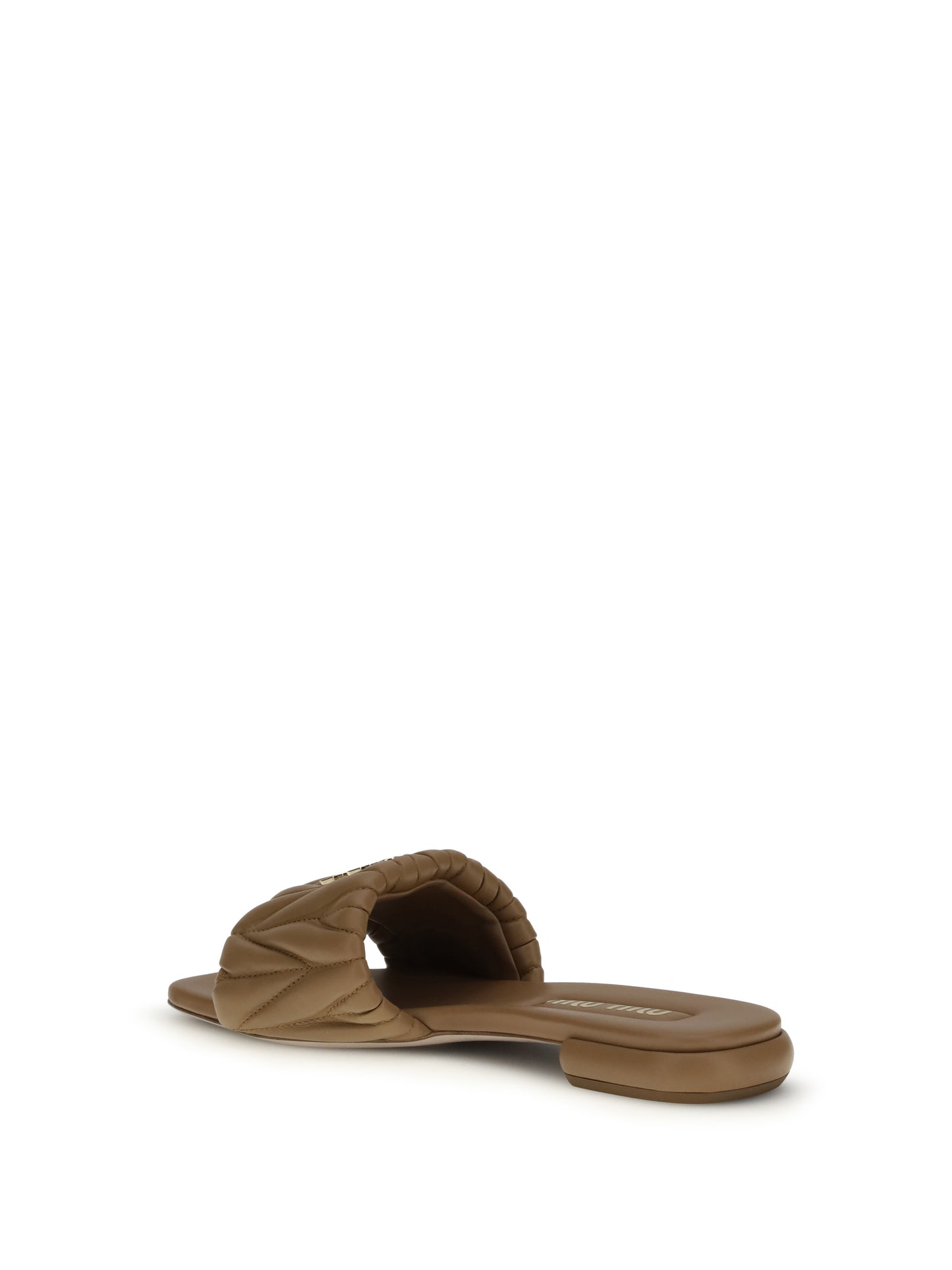 Miu Miu Women Matelassé Nappa Leather Sandals MIU MIU