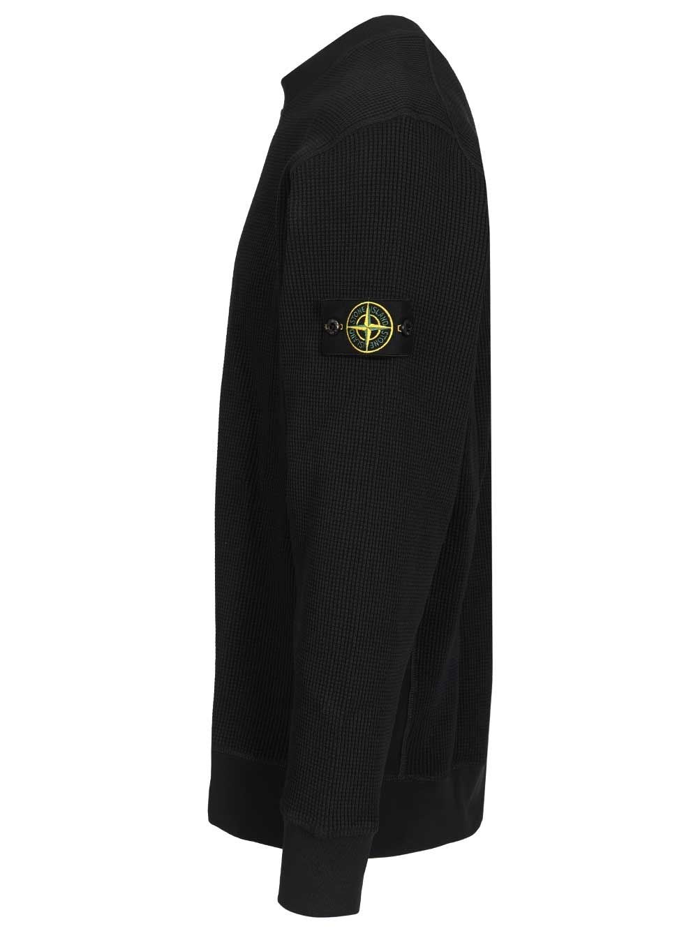 Stone Island Men Crewneck Sweatshirt In Waffle-Knit Organic Cotton STONE ISLAND