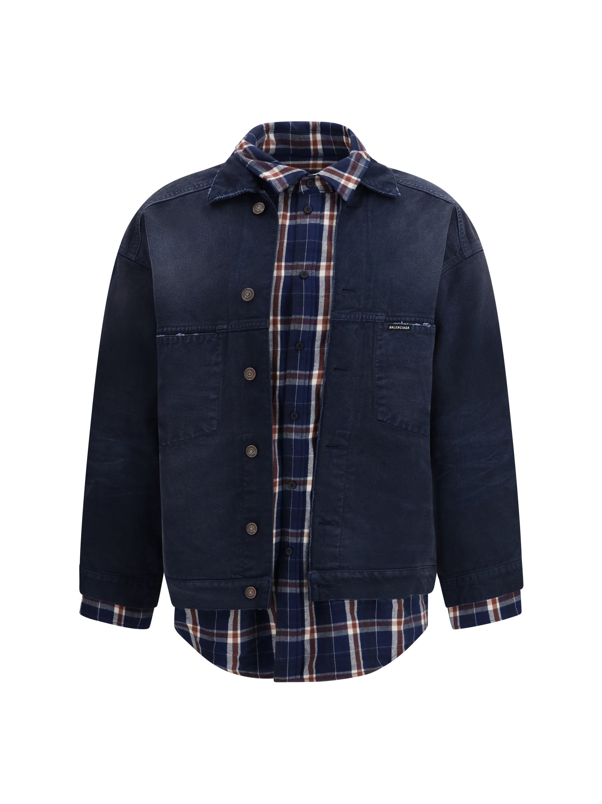 Balenciaga Men Patched Shirt Jacket BALENCIAGA