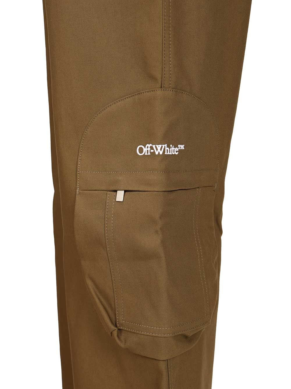 Off-White Men Bookish Cotton Cargo Pant OFF-WHITE