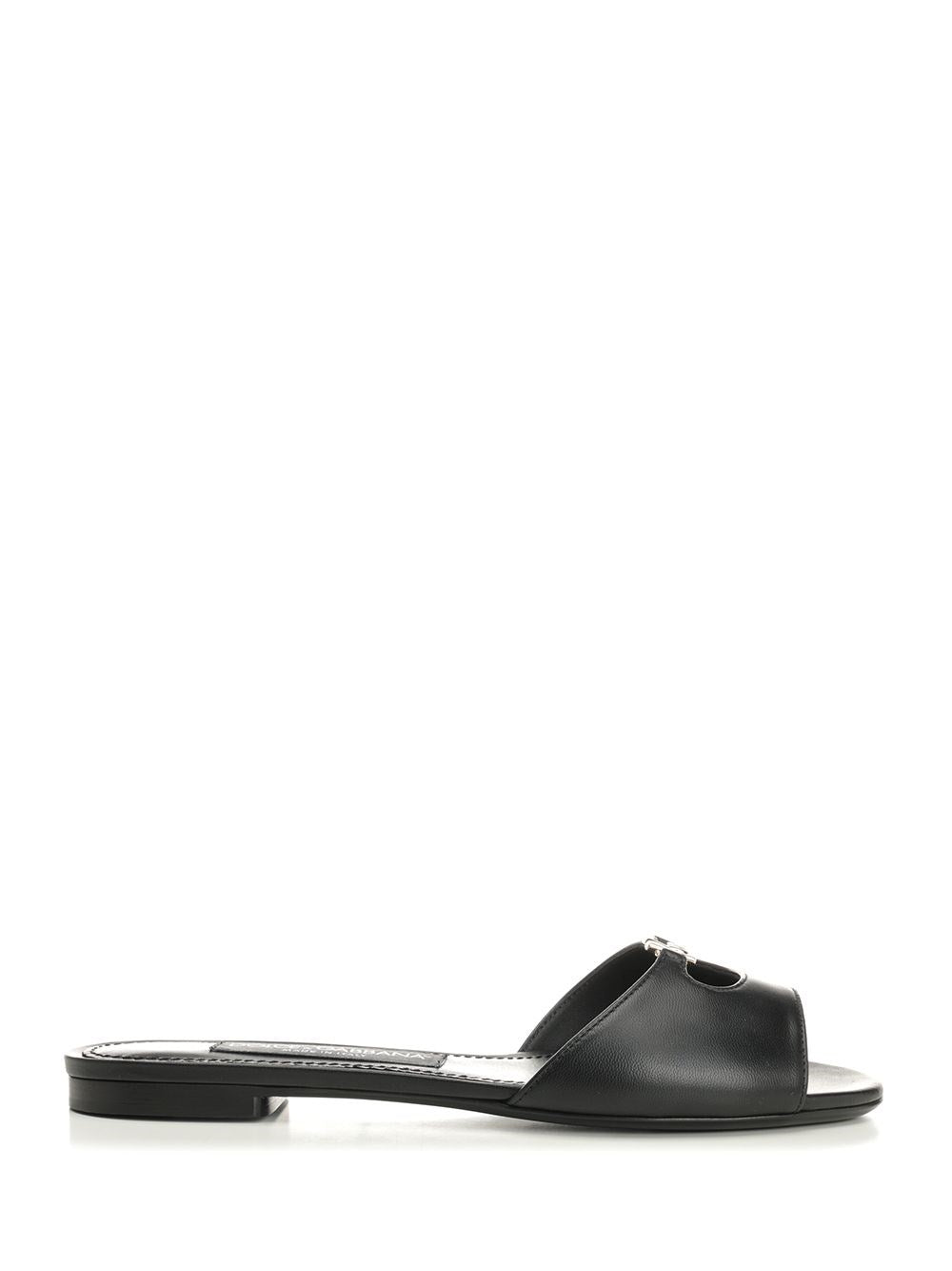 Dolce & Gabbana Women Leather Slides DOLCE & GABBANA
