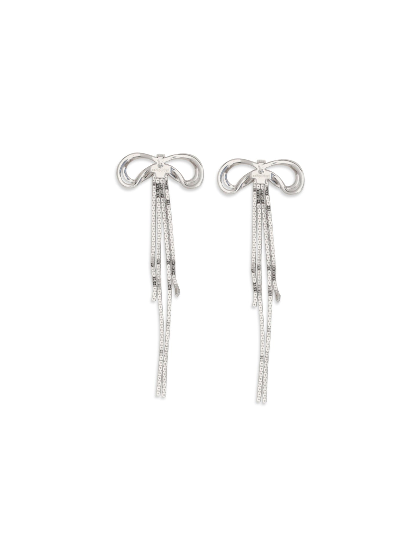 Self-Portrait Women Double Crystal Bow Earrings SELF-PORTRAIT