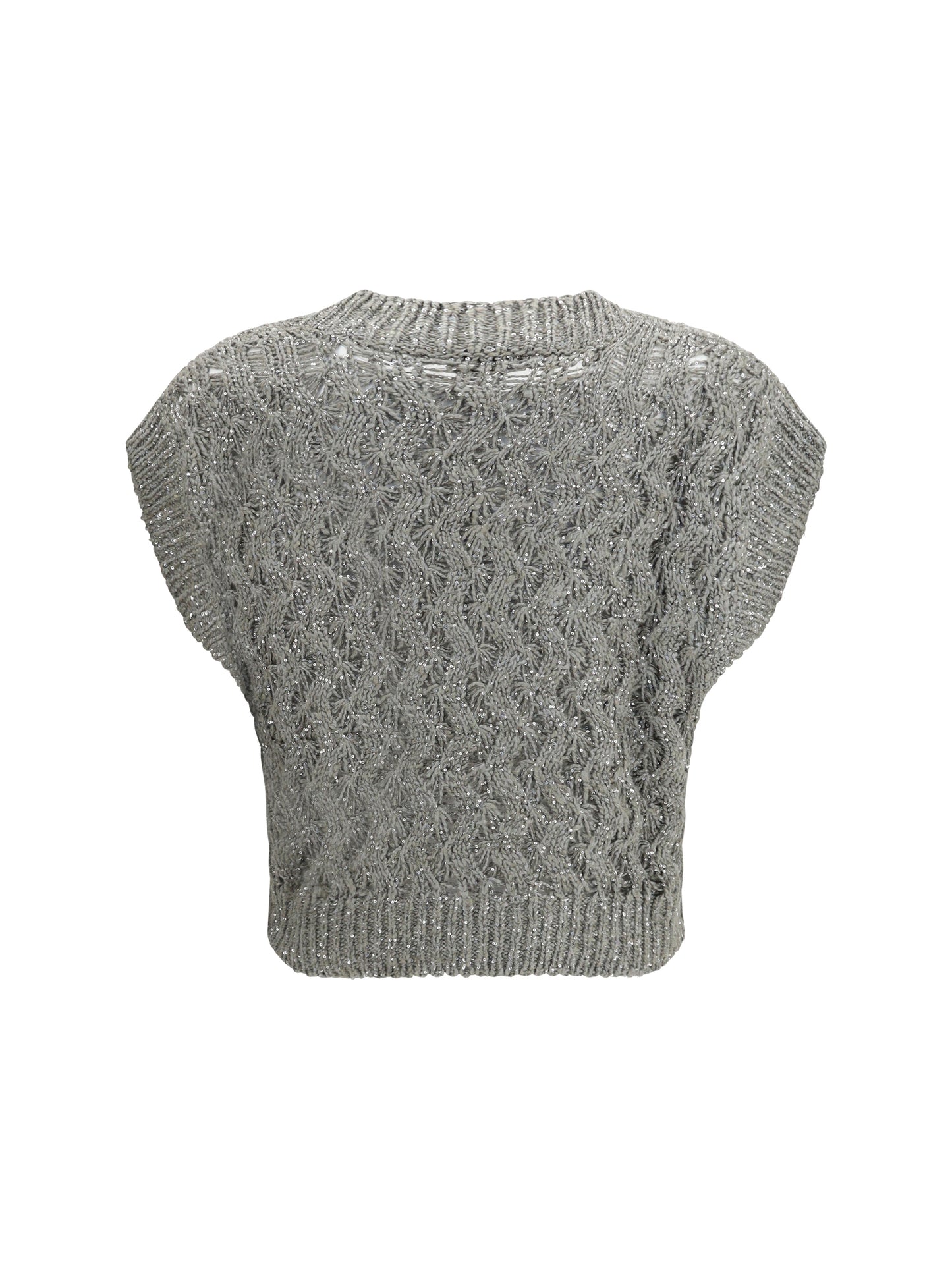Brunello Cucinelli Women Silk Blend Sequined Vest BRUNELLO CUCINELLI