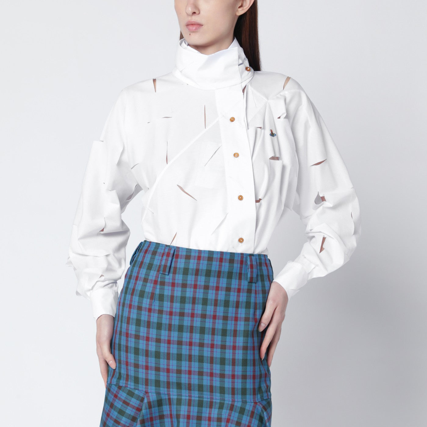 Vivienne Westwood White Halston Shirt With Cut-Out Details Women VIVIENNE WESTWOOD