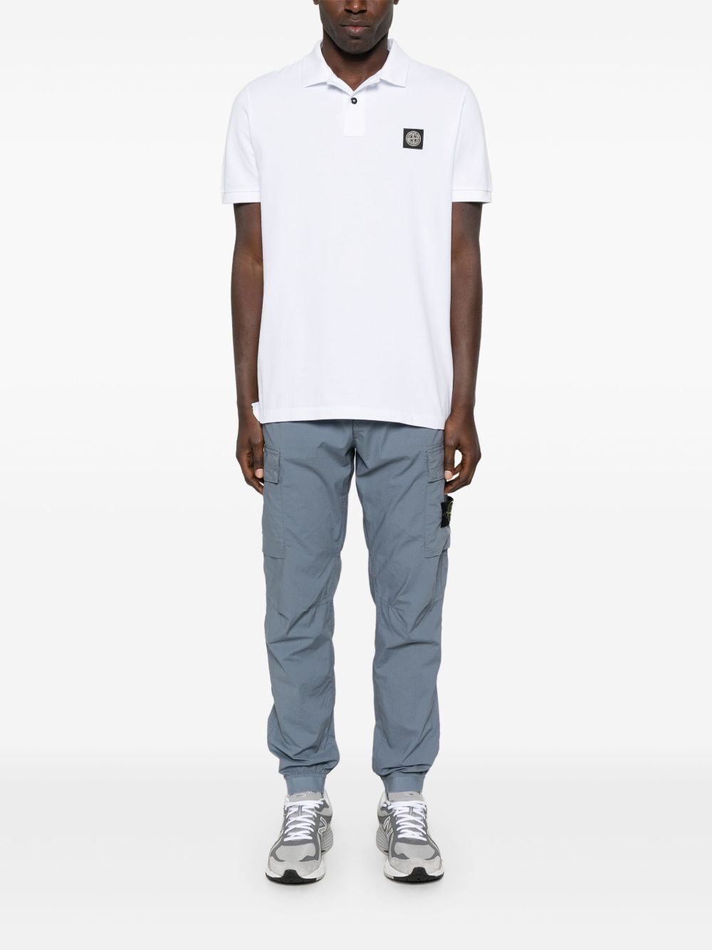 Stone Island Men Slim Fit Stretch Cotton Piqué Polo Shirt STONE ISLAND