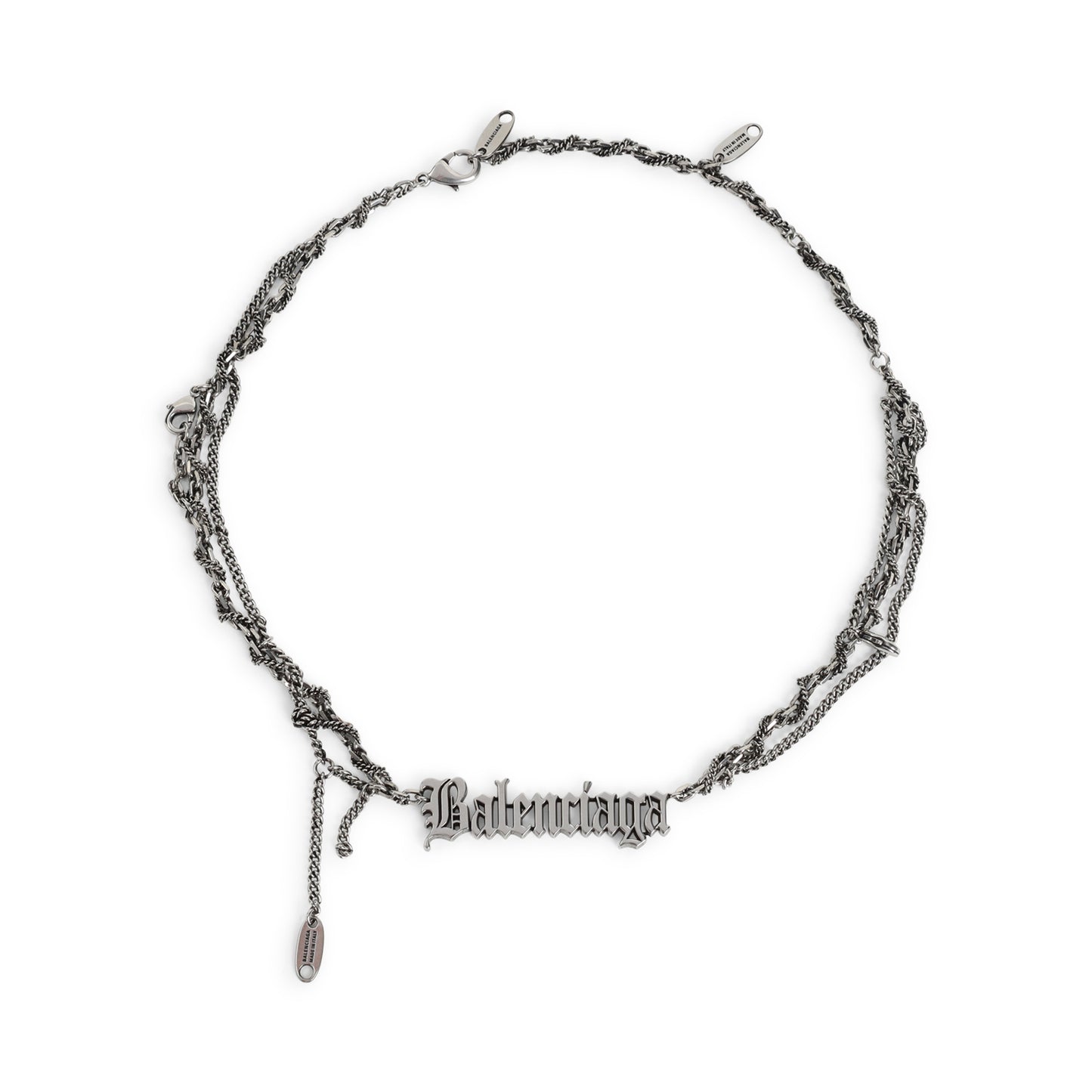 Balenciaga Typo Destroyed Necklace Men BALENCIAGA